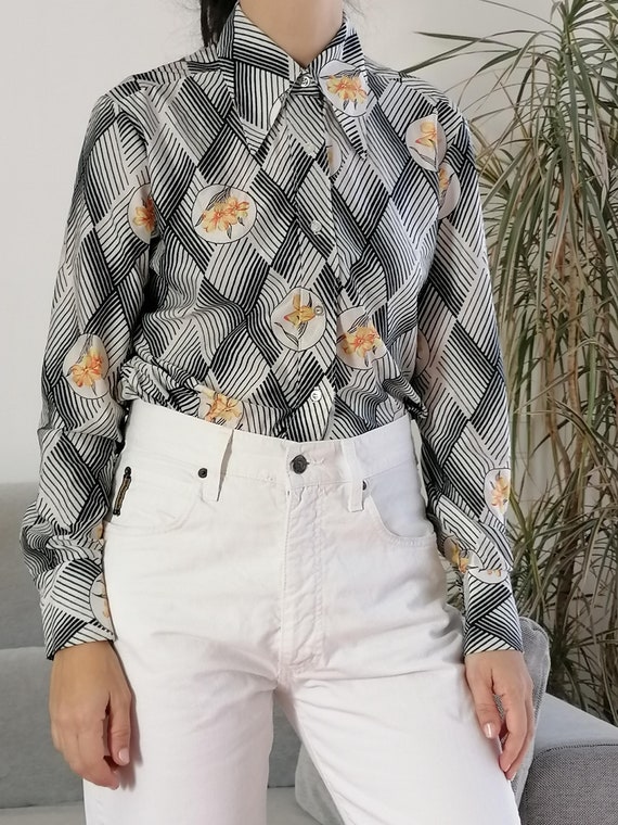 Camicia vintage con colletto a pugnale di Ship'n Shore camicetta