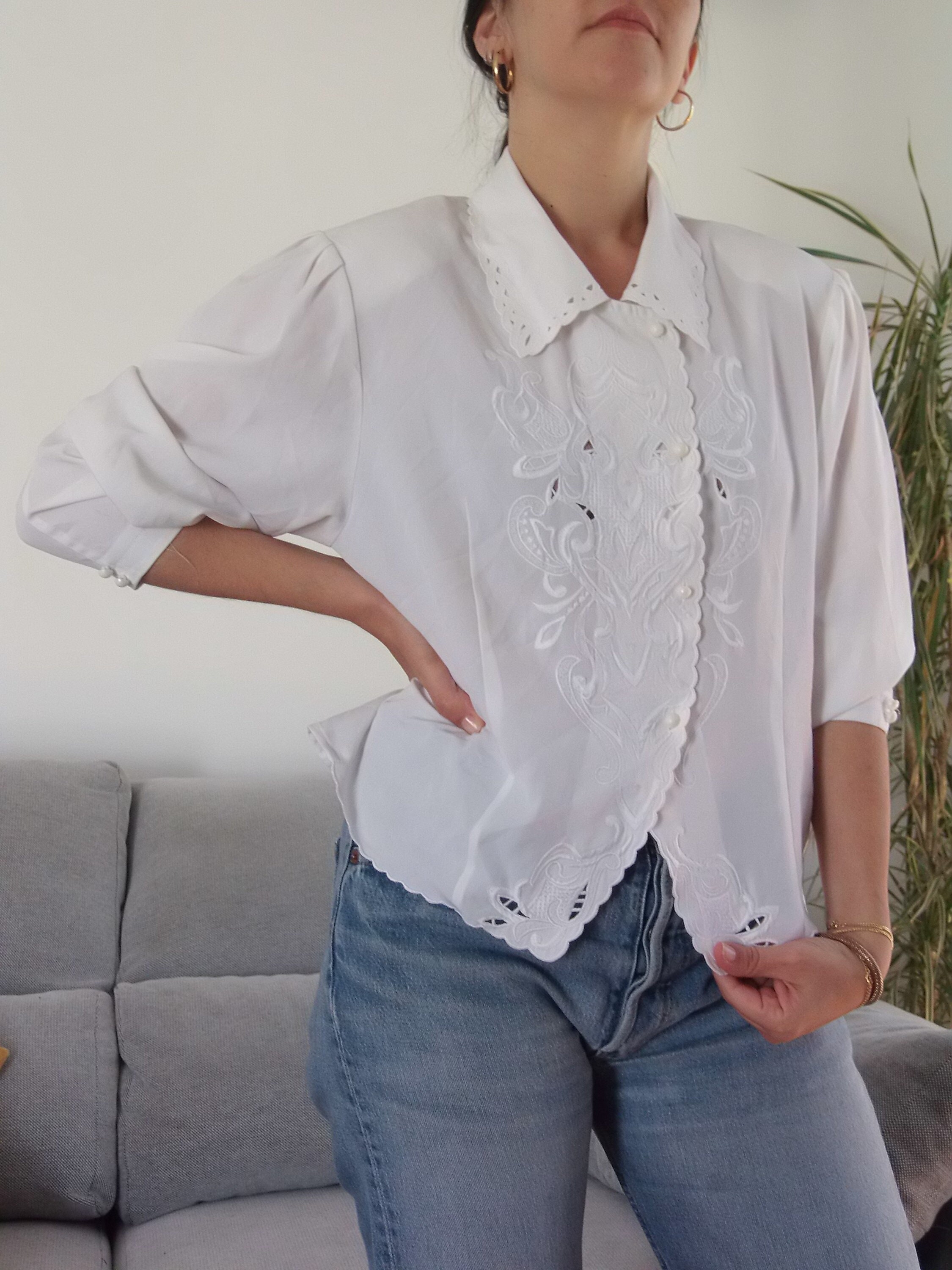 EMBROIDERY COLLAR BLOUSE（シャツ/ブラウス）｜Ameri（アメリ