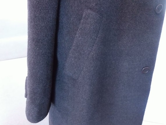 Vintage Yves Saint Laurent 100% Wool Grey Overcoat / 90's