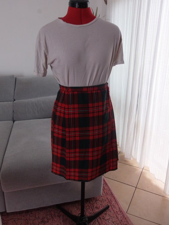 90s Cream Pleated Mini Skirt (S)