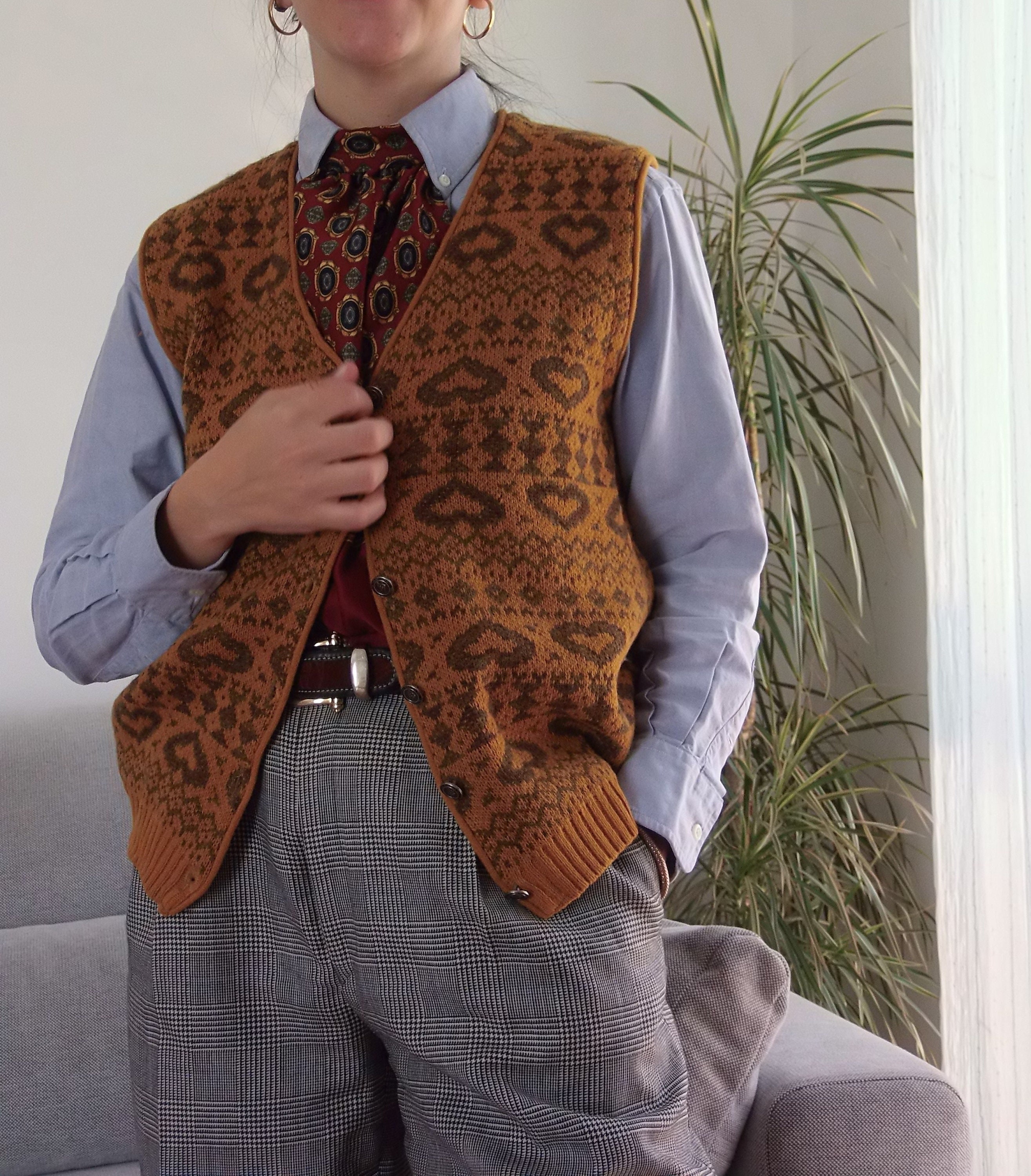 Gucci Gg Knit Cotton Jacquard Vest In Redivory  ModeSens