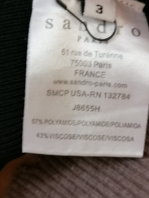 Vintage SANDRO Paris black knit skirt / 00's clas… - image 10