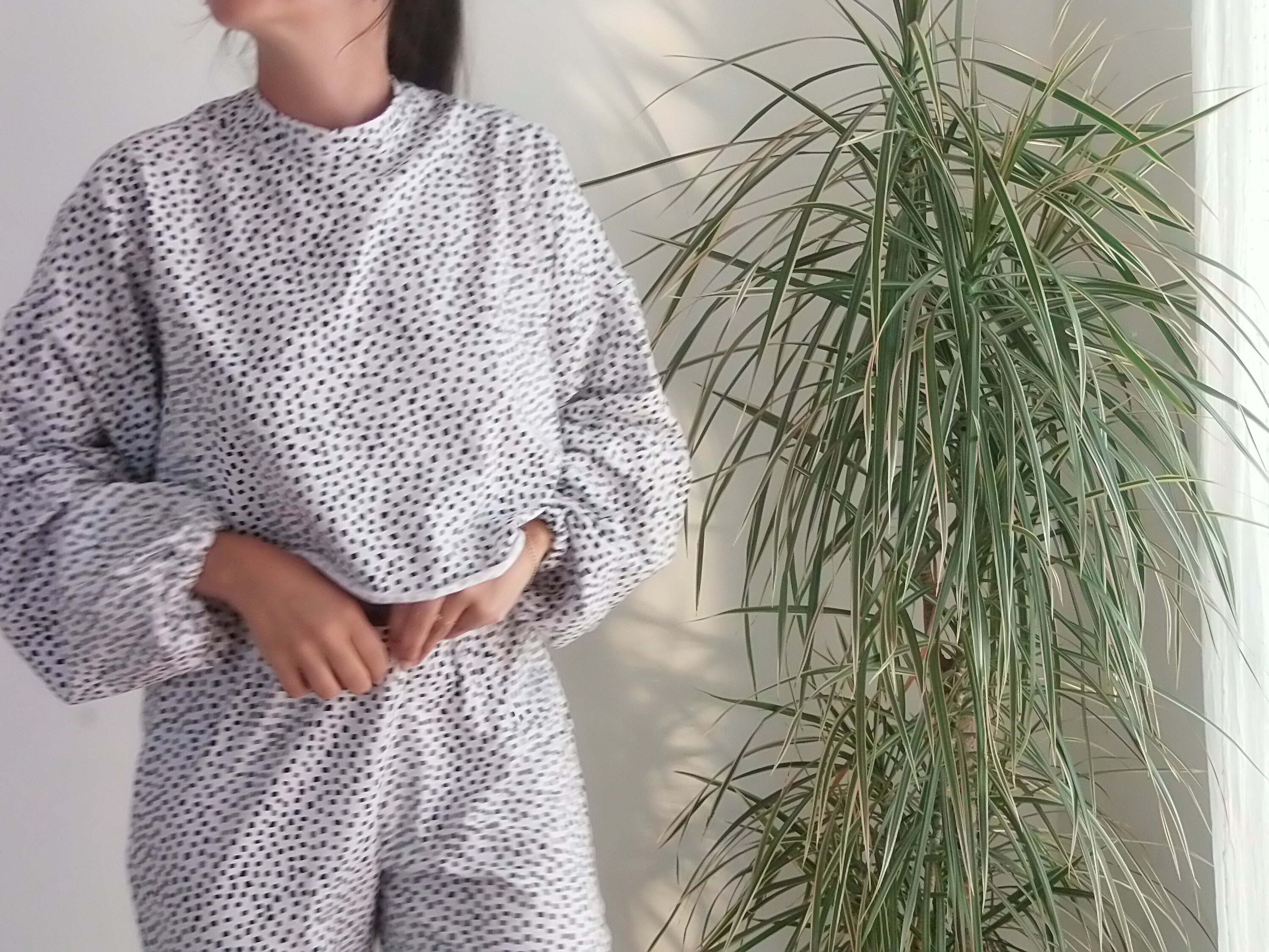 Handmade Two Piece Set Sweater Material 