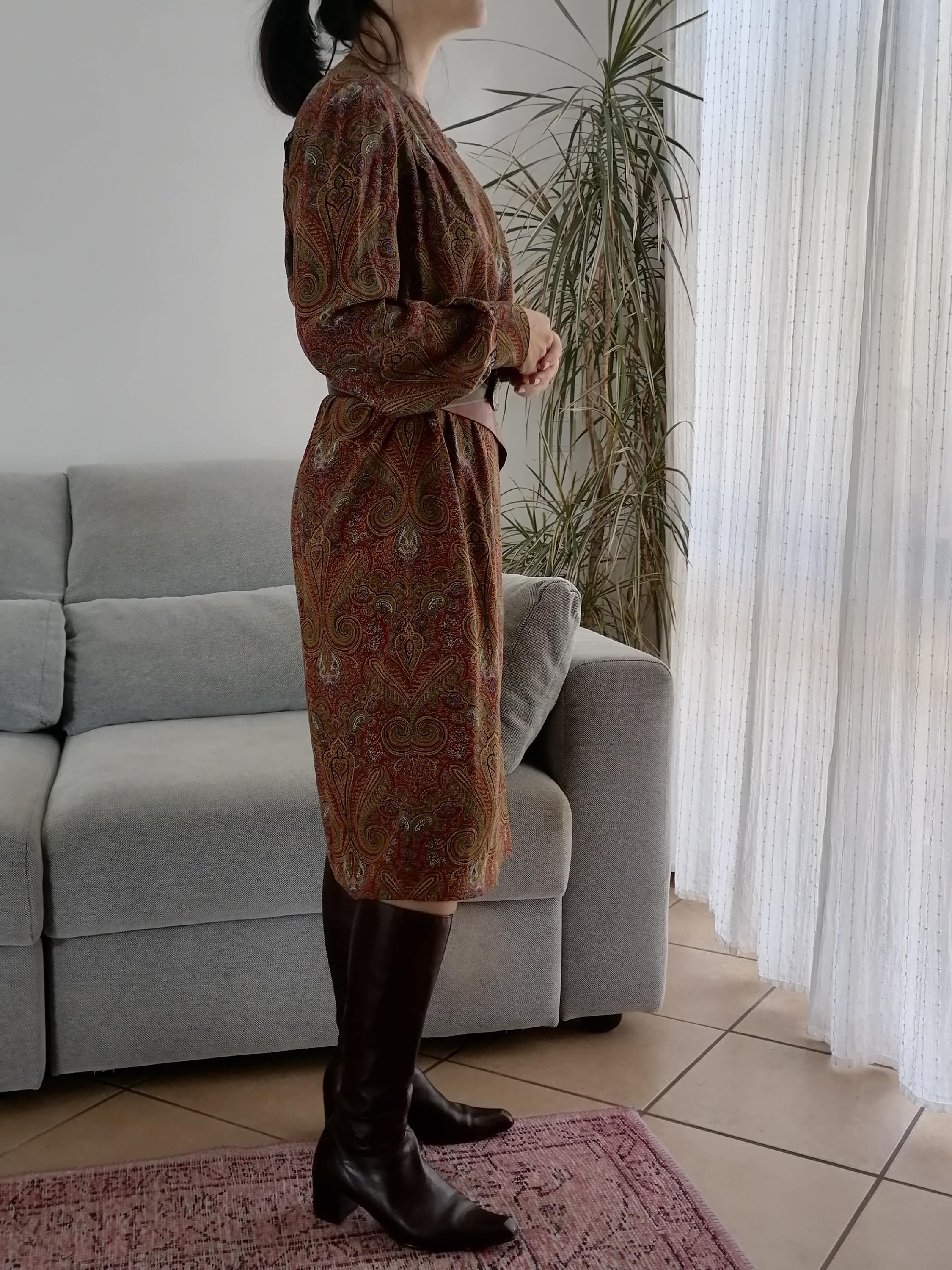 Robe Vintage Liz Claiborne En Soie Damassée - Années 80, Taille 38, Rose, Sans Manches