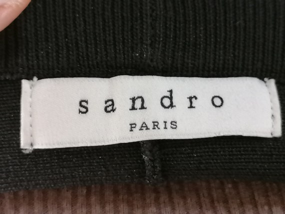 Vintage SANDRO Paris black knit skirt / 00's clas… - image 2