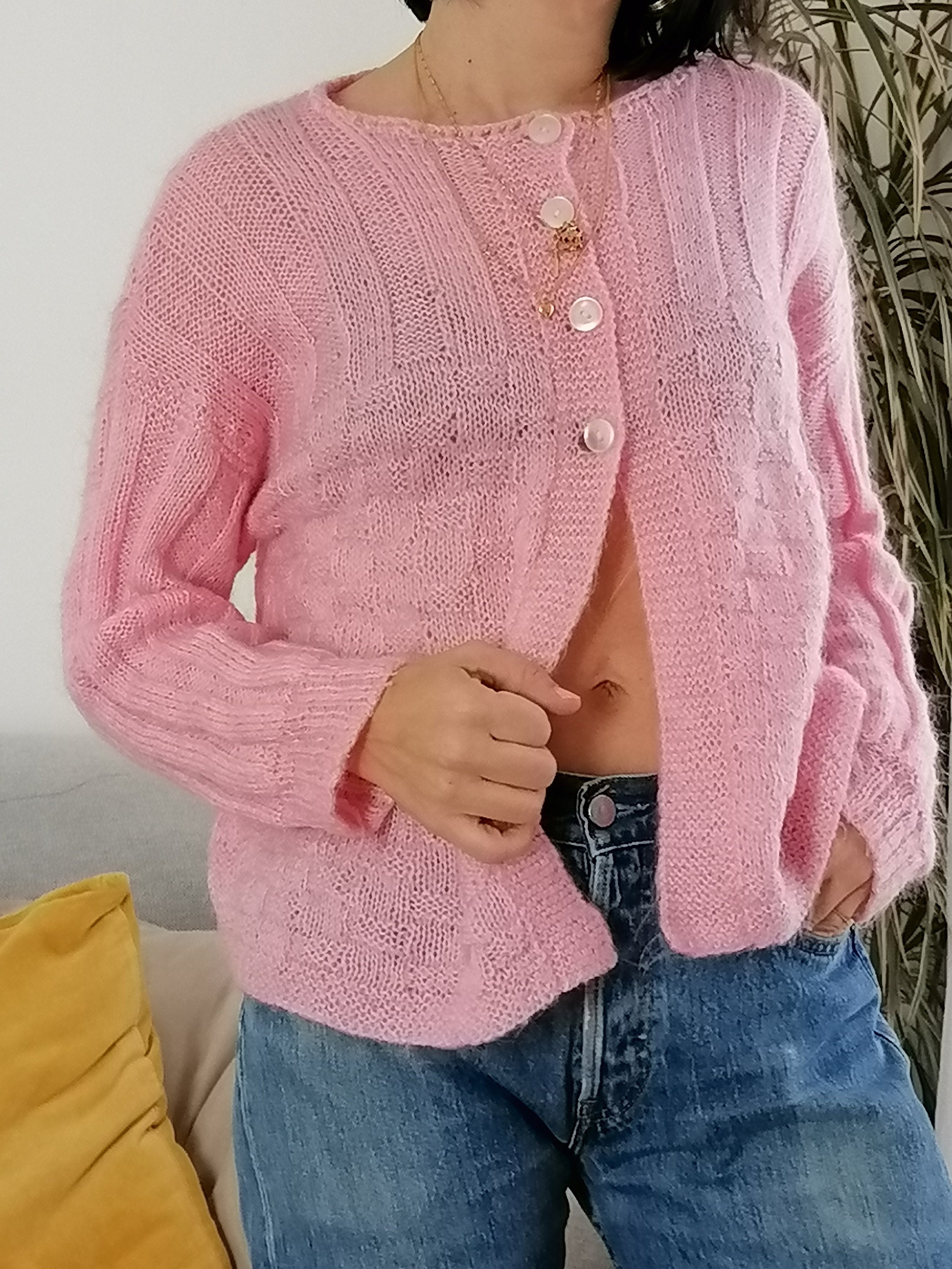 【THE TOE】Parasol mohair cardigan pink THE TOE】Parasol mohair cardigan pink