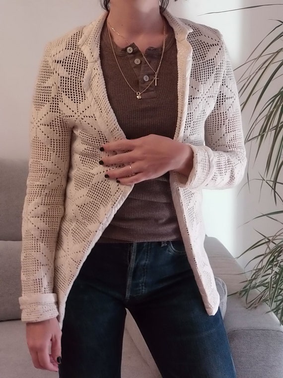 Crochet blazer shop