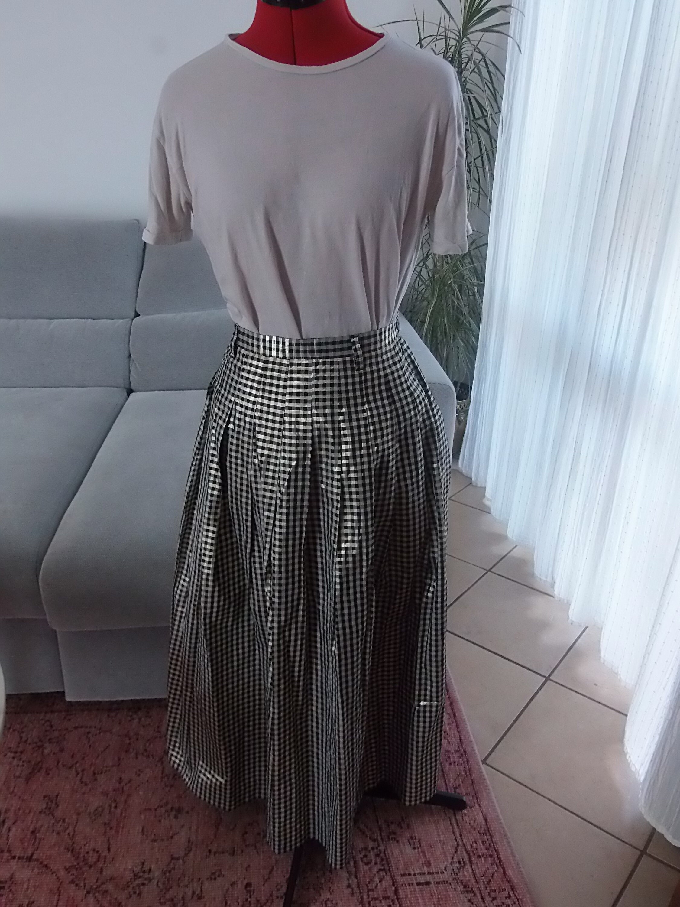 【BAON】Tenno banding vintage check long skirt BAON】Tenno banding vintage check long skirt (BAON/スカート