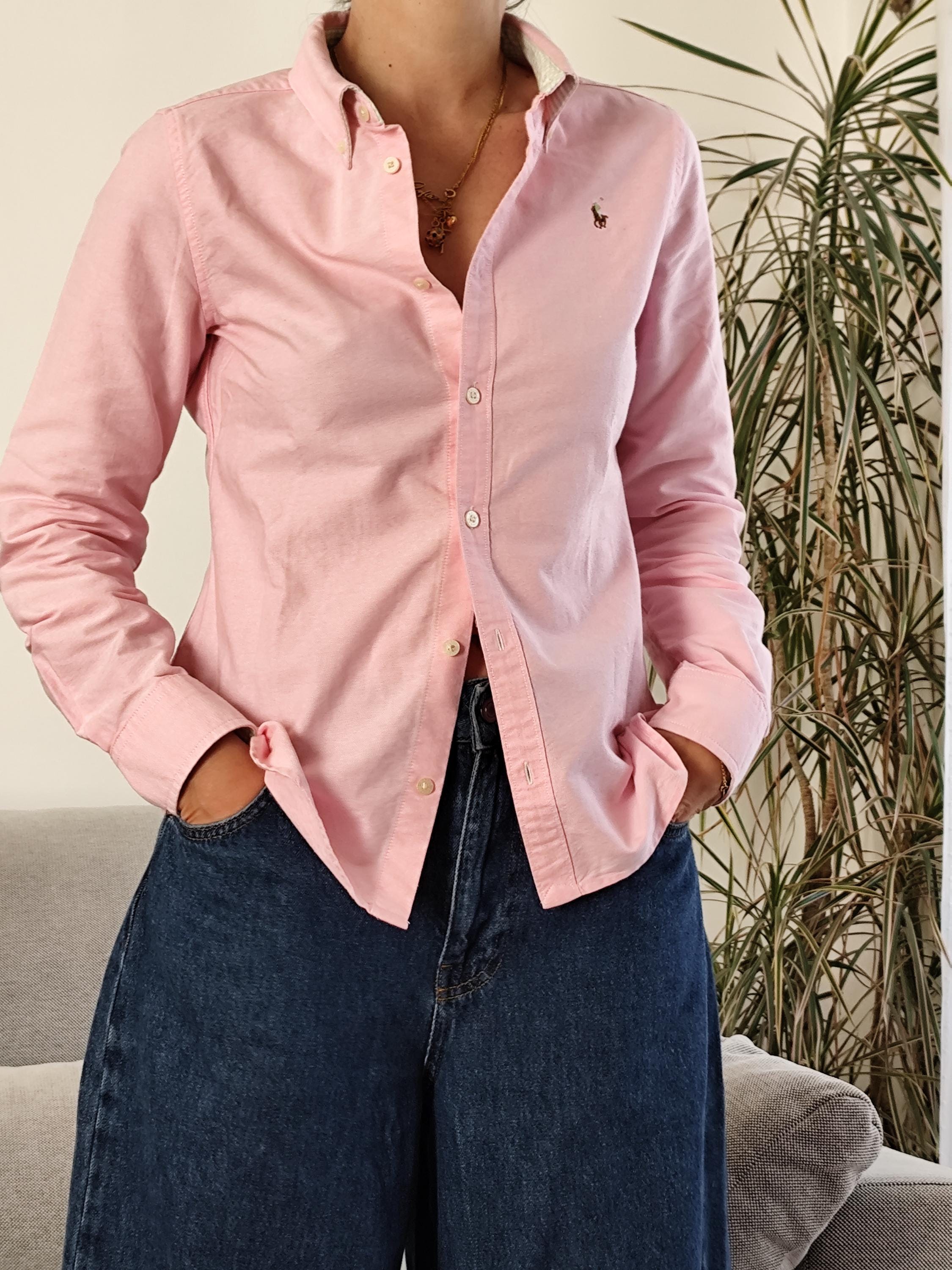 Vintage Ralph Lauren Pink Oxford Shirt, 90s Button-up - Etsy