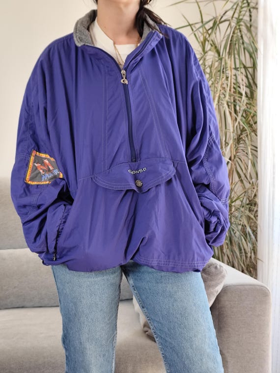 Vintage 90s Gonso Anorak Windbreaker: Cobalt Blue & Purple