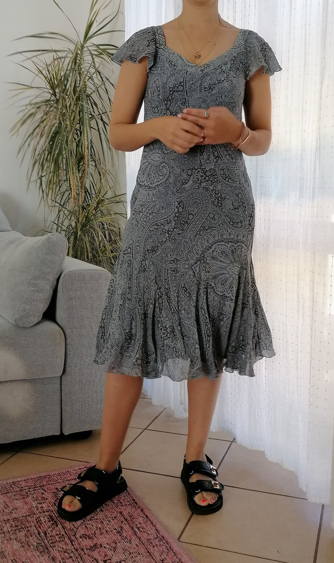 lorelie halter dress AMUR Lorelie Halter Gown in Tropical Dusk