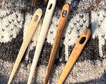 NÅLBINDING Needle (Single needle), Wood or Bone, 7cm or 9cm