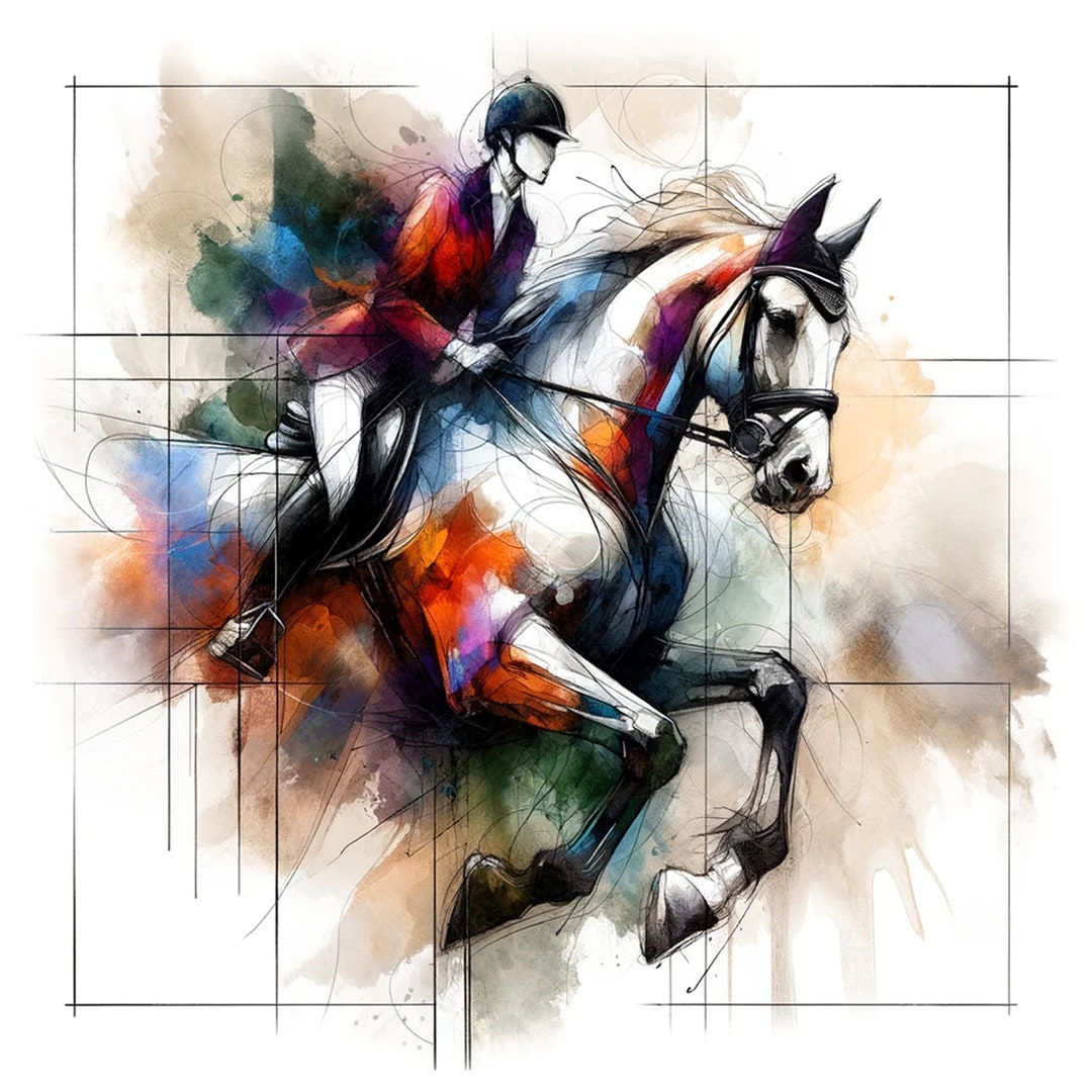 Watercolor Painting, Horse Art Print creative Gallop - Etsy