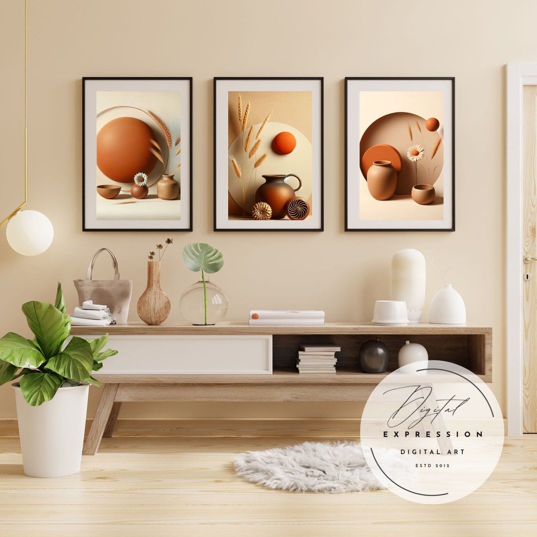 Printable Wall Art Set of 3 Minimalism, Modern Prints Best for Your