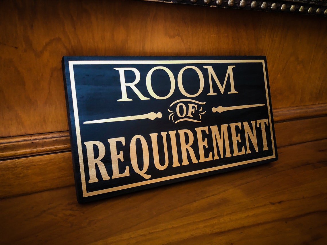 Room of Requirement Wood and Paint Rustic Art Sign | Etsy