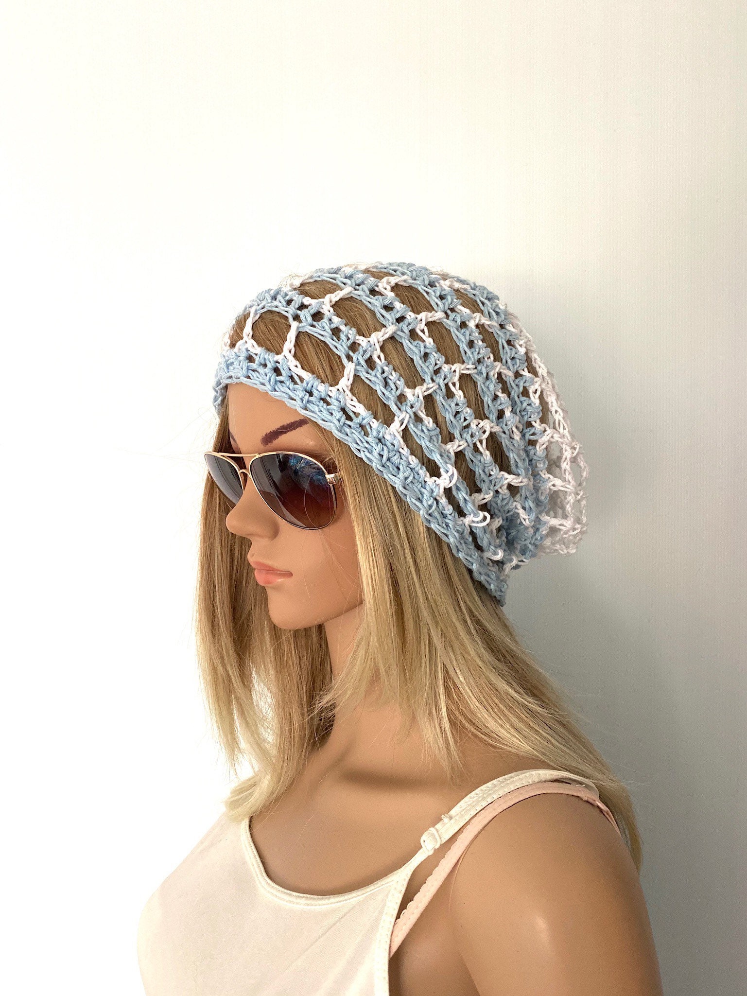 Instant Download Hat PDF Slouch Summer Crochet Beanie Pattern, Digital ...