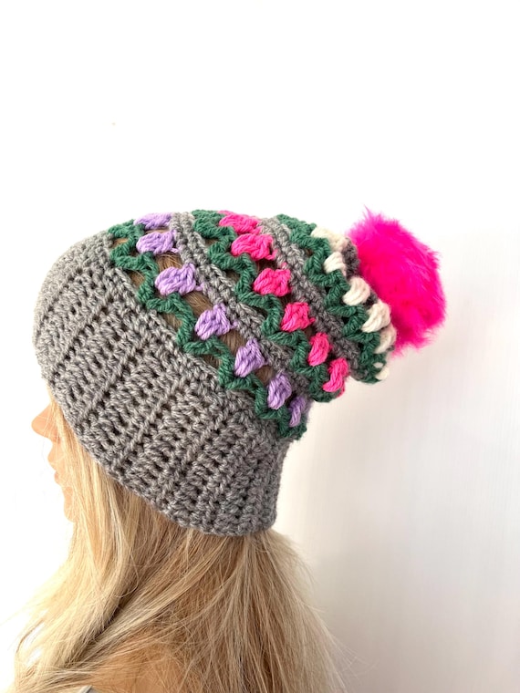 Tulip Hat Pattern, Pretty Petal Hat Pattern, Easy Flower Beanie