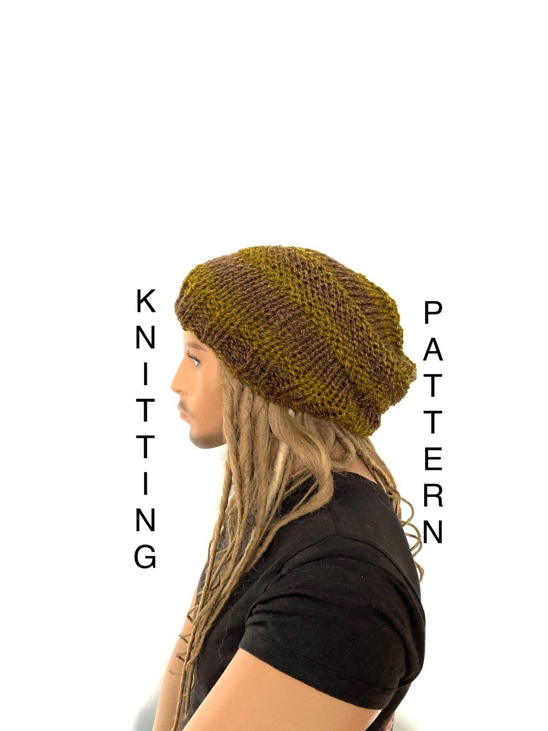 Easy Slouch Beanie Hat Pattern, Pdf Beginner Hat, Chunky Knit Pattern ...