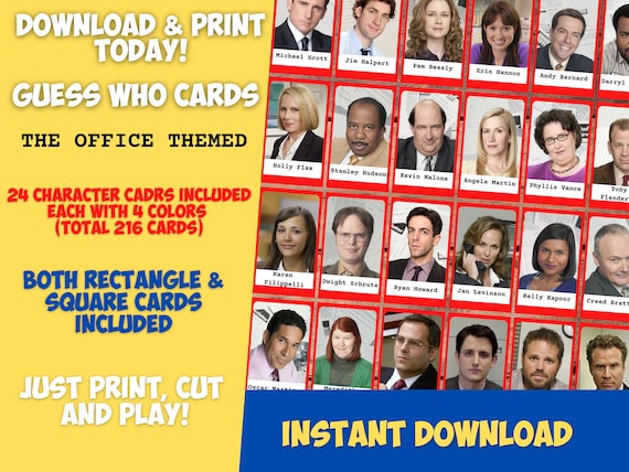 Guess Who the Office Edition Instant Delivery Print at - Etsy
