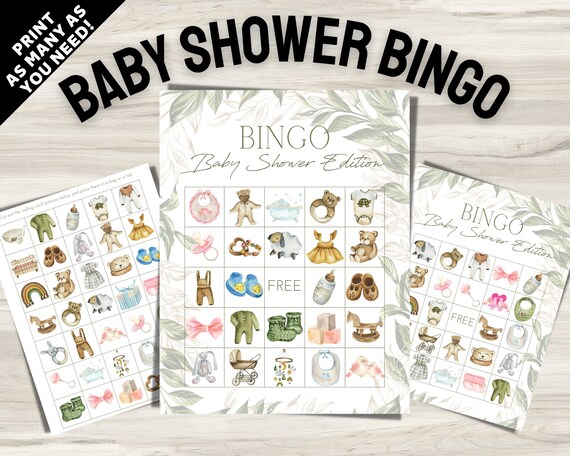 Baby Shower Bingo Baby Shower Games Printable Baby Shower - Etsy