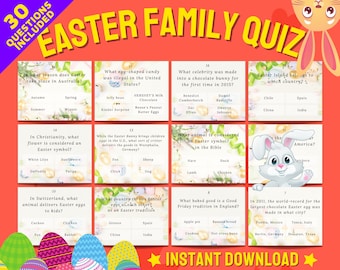 Easter Friendly Quiz | Party Game of Guessing Top Answers | Family Game Night | Family Friendly Quiz | Easter Church Game | Easter Quiz