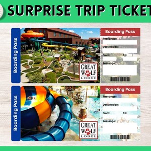 Printable GREAT WOLF LODGE Surprise Gift Ticket Printable Great Wolf ...