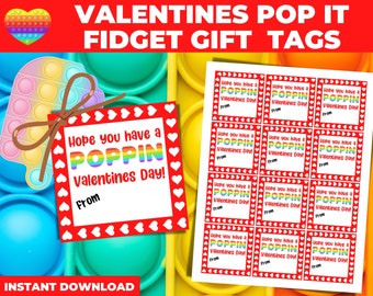 Kids Valentine's Pop-It Keychains School Gifts | Party Favors | Classroom Valentines | Preschool Valentines | Valentine Toy