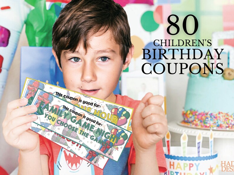 Printable Birthday Coupon Template Editable Gift Voucher | Etsy UK