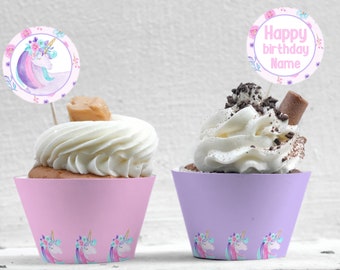 Unicorn Cupcake Topper, Unicorn Birthday Decoration, Unicorn cake topper, unicorn Party, Unicorn Birthday, unicorn