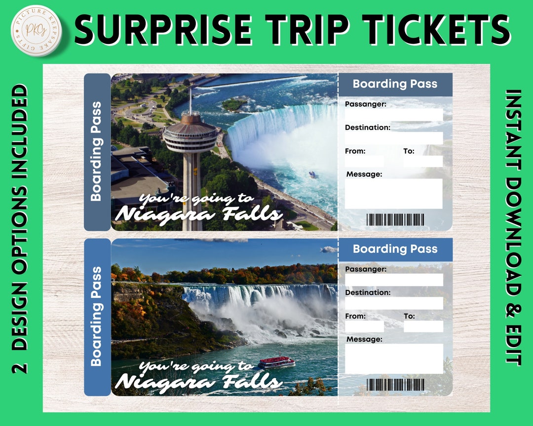 Free Printable Vacation Tickets Niagara Falls Free Printable Vacation Tickets Niagara Falls
