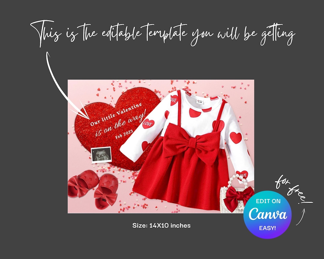 EDITABLE Digital Pregnancy Announcement Baby Announcement Digital Letter Board for Social Media