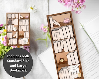 PRINTABLE Book Tracker Bookmark | BOOKSHELF | Digital Bookmarks | Bookmarks for Adults | Book Lovers Gifts | Book Reading Tracker | Club