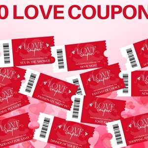 Editable Personalised Love Coupons | Editable Coupon | Couple Coupons | Romantic Gift | Valentine Gift