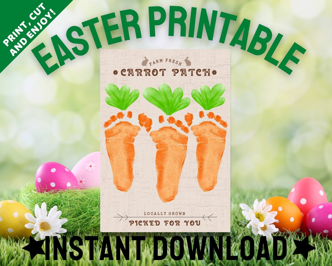 PRINTABLE 3 FEET Foot Print Farm Sign Carrot Patch Easter Etsy