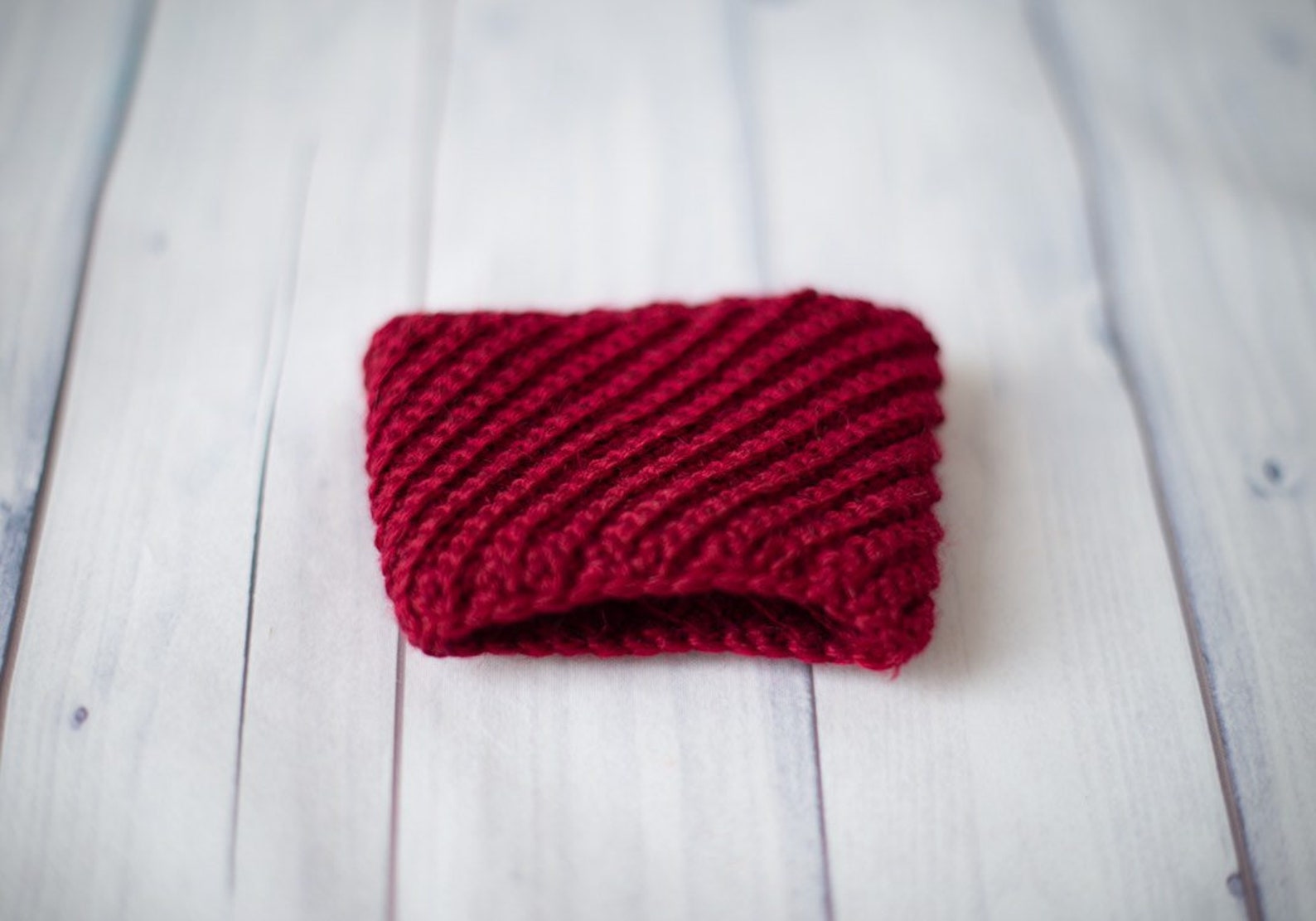 Coffee cup holder knitted wool yarn Mug cozy coffee dark red Etsy