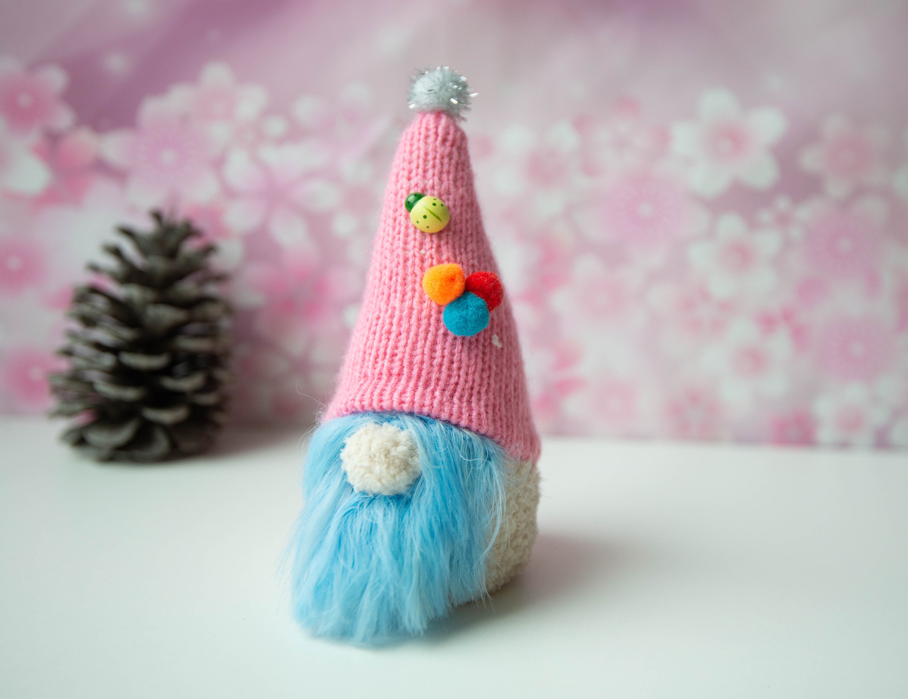 Nordic gnome shelf decor. Crochet gnome Scandinavian decor. Etsy