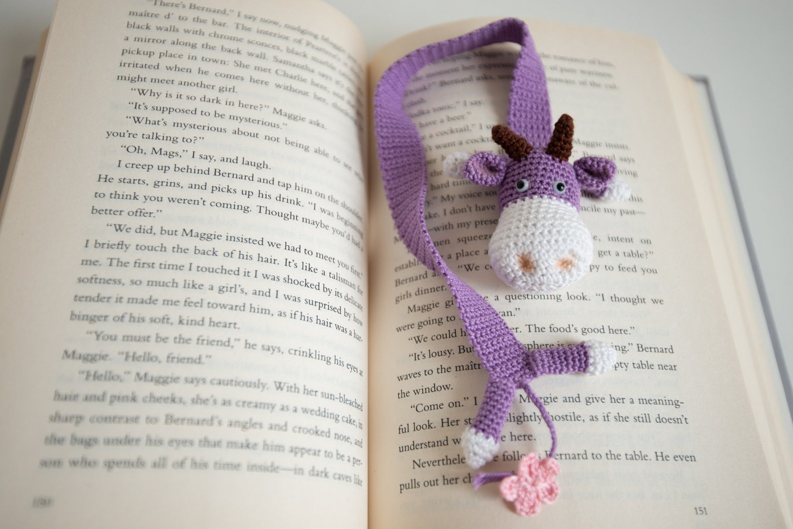 Crochet cow bookmark custom Miniature bull animal Handmade Etsy