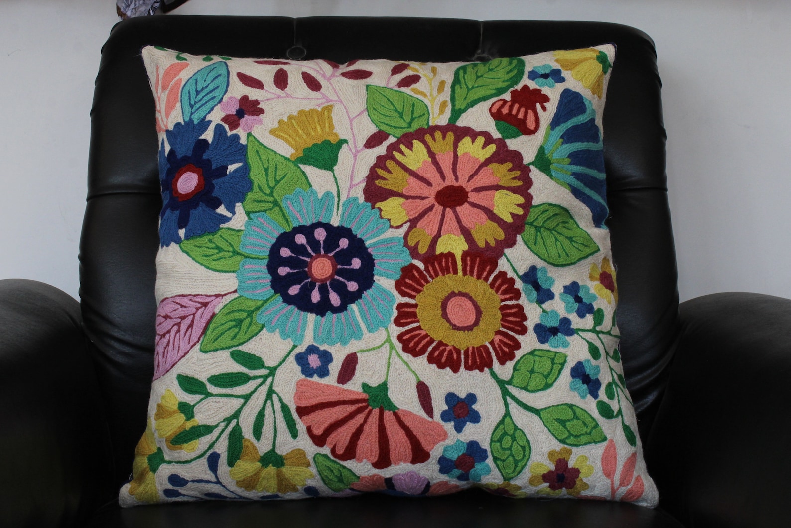 Kashmir Handmade Pillowcase Luxury Home Decor Tapestry Flore Etsy