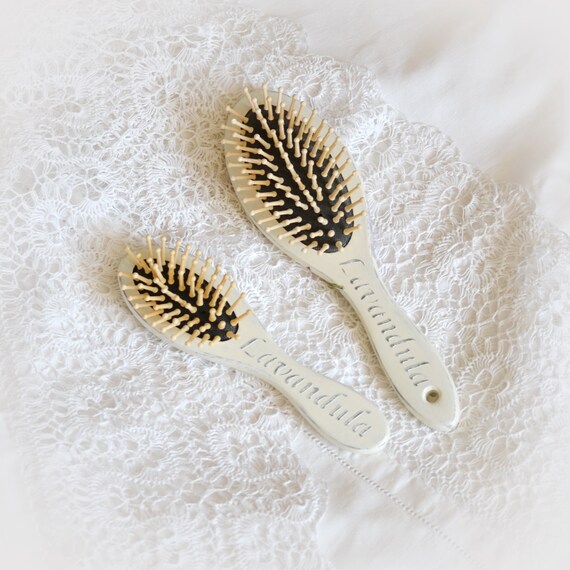 personalized comb and brush set