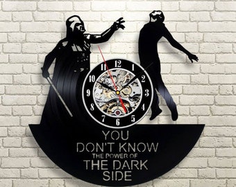 Wall Clock Vintage Darth Vader Vinyl Record Wall Clock Birthday Gift For Men Room Decor Star Wars Wall Clock Modern Yoda Gift For Kids