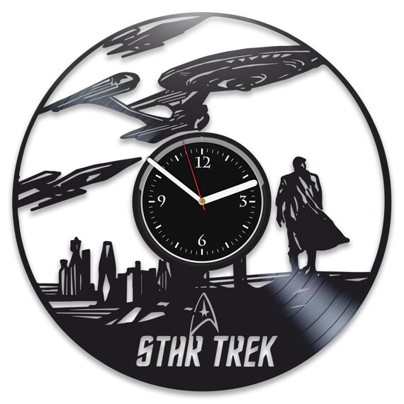 Star Trek Vinyl Record Wall Clock Spok Room Decor Birthday Image 0