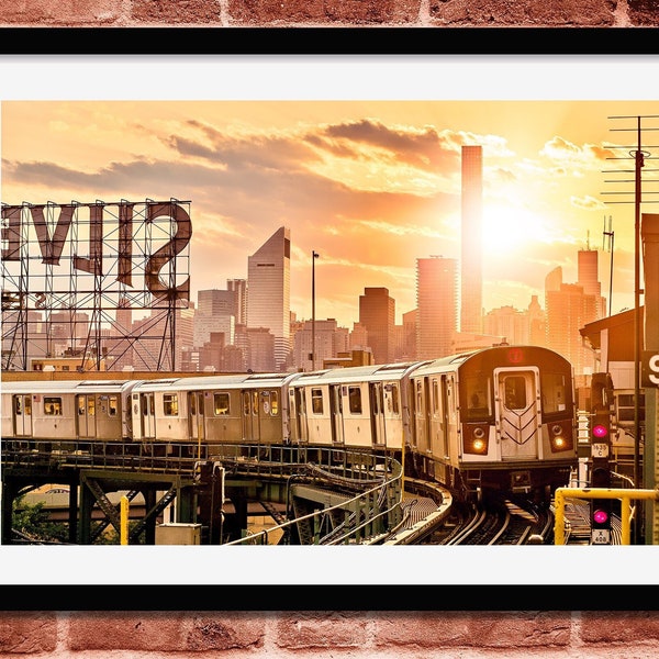 New York Photography, New York Print, New York City Photo, New York Gift, Queens, Sunsets, LIC NYC, Queensboro Plaza, Wall Art, Office Decor