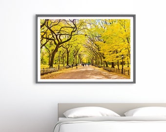 Central Park Photo, New York Photography, New York Print, New York City Photo, New York Gift, The Mall, Fall, Autumn, Wall Art, Office Decor