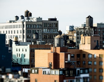 Fotografía de tejados de Nolita: Impresión de la arquitectura de la ciudad de Nueva York