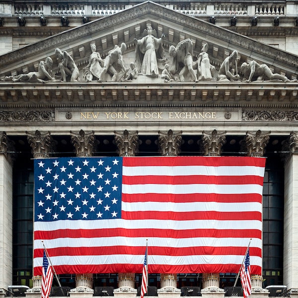 New York Stock Exchange Photo, Wall Street, New York Photography, NYSE, American Flag, New York City Photo, NYC, Manhattan, Office Decor