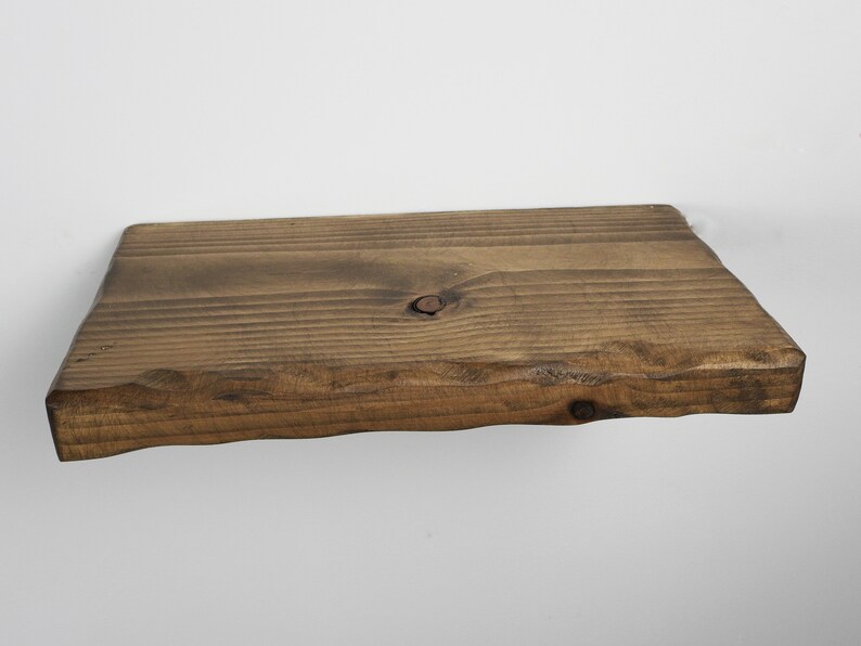 Rustic Floating Shelf Premium Wax Finish Solid Chunky Wooden Etsy UK