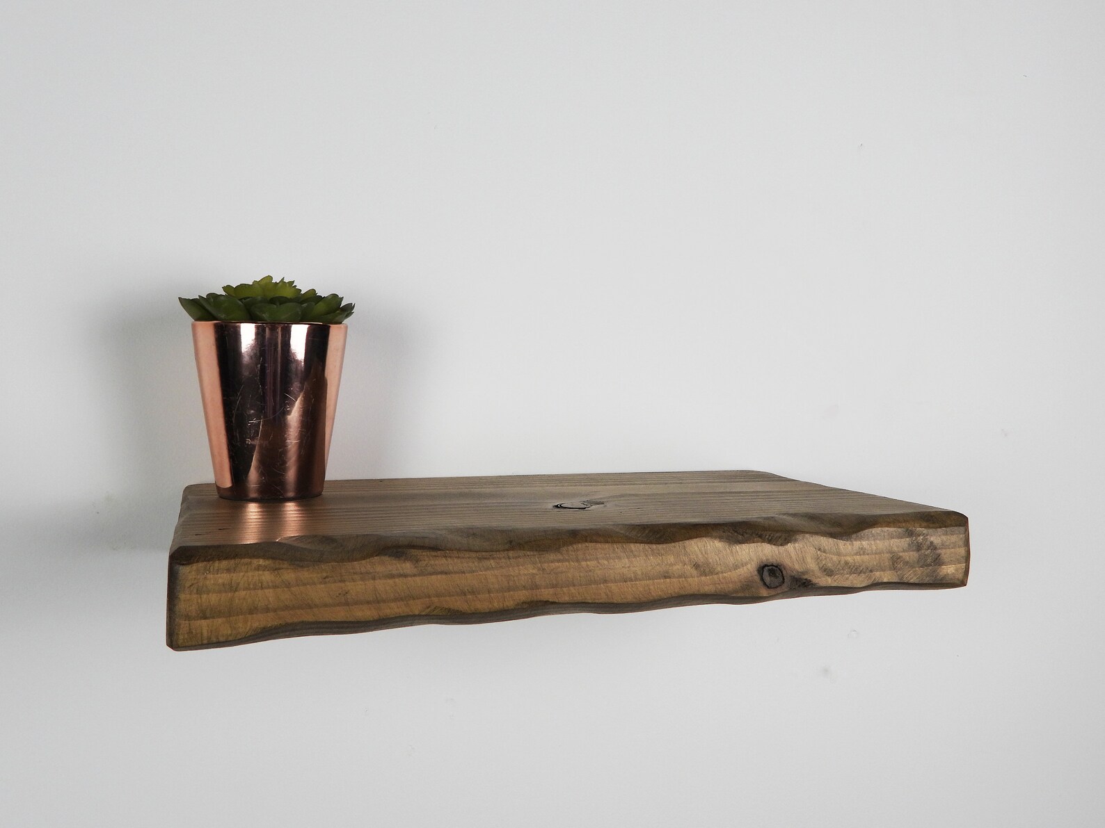 Rustic Floating Shelf Premium Wax Finish Solid Chunky Wooden Etsy UK