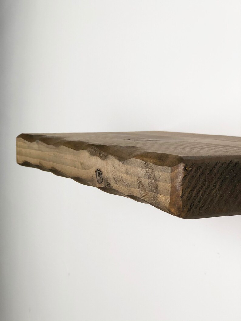 Rustic Floating Shelf Premium Wax Finish Solid Chunky Wooden Etsy UK