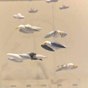 Seagulls baby Mobile, crib mobile, baby mobile, crib mobile seagulls, baby bird mobile, nursery mobile sea, ocean mobile, mobile baby