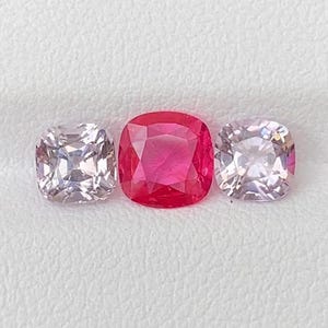 2.17 ct. Natural vivid red Spinel & white Spinel, Faceted Spinel, Burmese Spinel, natural gemstones, unheated Spinel, For jewelry making.